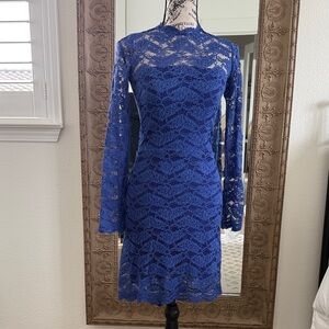 Alexis Royal Blue Lace Long Sleeve Dress